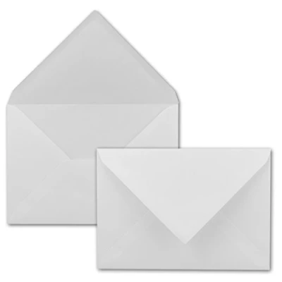 Abbildung von 50x Briefumschläge DIN C5 16,2 x 22,9 cm Weiß mit gerippter Struktur 100 Gramm pro m² Kuverts Strukturprägung Nassklebung GUSTAV NEUSER