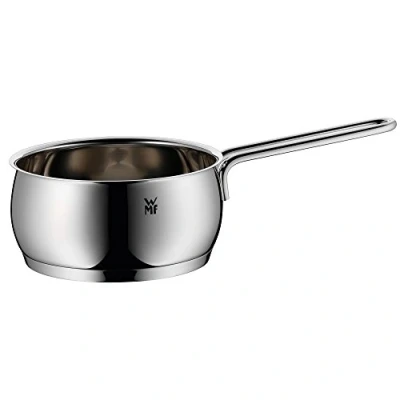 Abbildung von WMF Quality One Stielkasserolle 16cm ohne Deckel, kleiner Topf 1,7l, Milchtopf Induktion, Kochtopf klein, Nudeltopf Cromargan Edelstahl poliert, unbeschichtet