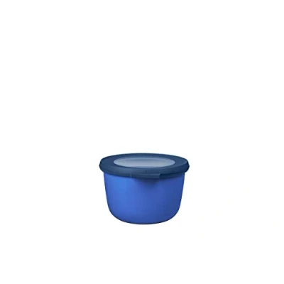 Abbildung von Mepal Multi Bowl Cirqula Round Mikrowellen Geschir Geeignet als Luftdichte Aufbewahrungsbox für den Kühlschrank, Mikrowellengeschirr &amp; Frischhaltedosen 500 ml Vivid blue