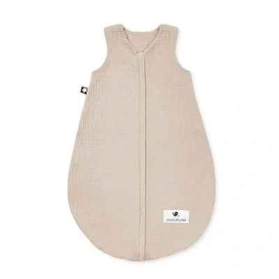 Abbildung von Julius Zöllner Musselin Sommerschlafsack sand, Größe 80 aus weicher Baumwolle, sicher und schadstoffgepüft, ideal für warme Sommernächte