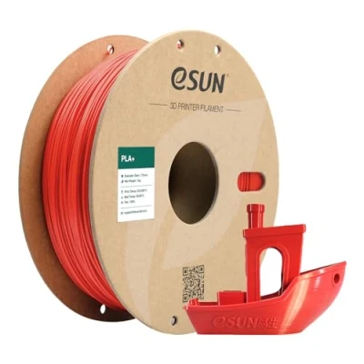Abbildung von eSUN PLA+ Filament 1.75mm, 3D Drucker PLA Plus, Maßgenauigkeit +/ 0.03mm, 1kg Spule (2.2 LBS) Druck für Drucker, Rot