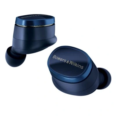 Abbildung von Bowers &amp; Wilkins Pi8 kabellose True Wireless Kopfhörer mit Aktiver Geräuschunterdrückung, Bluetooth, AptX, Ladecase Audioübertragung Mitternachtsblau