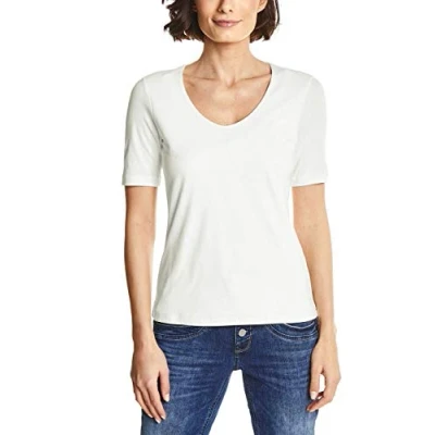 Abbildung von Street One Damen T Shirt New Palmira, Off White Neu, 40