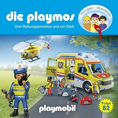 Abbildung von Die Playmos Folge 82: Drei Rettungseinsätze und ein Dieb (Das Original Playmobil Hörspiel)