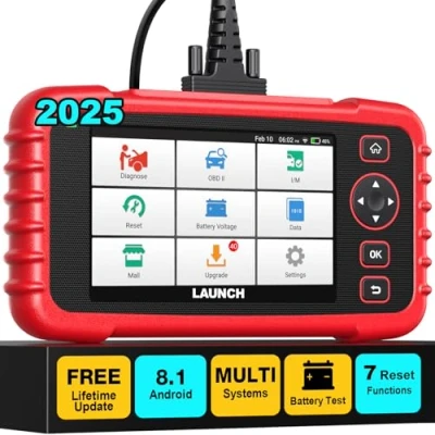 Abbildung von LAUNCH Globel CRP123X V2.0 OBD2 Diagnosegerät KFZ Codeleser für die ABS SRS Motor und Getriebe, 7 Rückstellfunktion, 10 Funktionen, AUTOVIN, Lebenslanges kostenloses Update