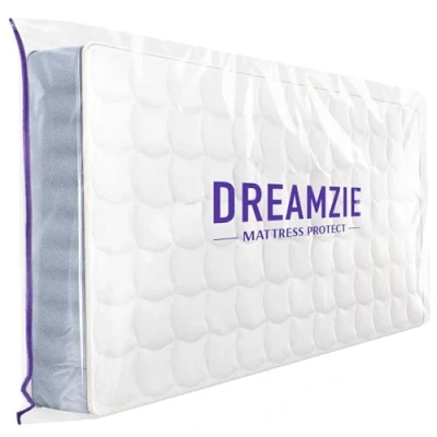 Abbildung von Dreamzie Schutzhülle aus Kunststoff für Matratzen Umzug, Lagerung &amp; Transport Aufbewahrungstasche Robuste Matratzenhülle mit Reißverschluss 180x200 cm