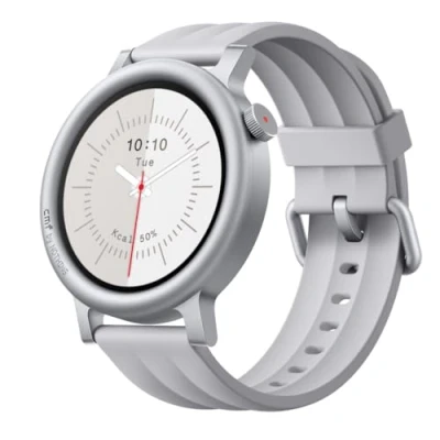 Abbildung von CMF Watch 3 Pro Smartwatch 1,43&quot; AMOLED, 13 Tage Akku, Dual GPS, Bluetooth Anrufe mit KI Rauschunterdrückung, Herzfrequenz &amp; Schlaftracking Hellgrau