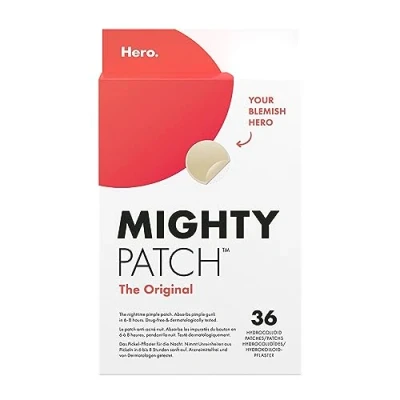 Abbildung von Mighty Patch Original Pickel Patches von Hero Cosmetics, unsichtbare Hydrokolloid Pflaster zur Aknebehandlung, 36 Stück