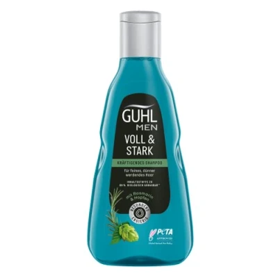 Abbildung von Guhl Men Voll &amp; Stark Shampoo Inhalt: 250 ml Haartyp: dünn, fein, normal, blue