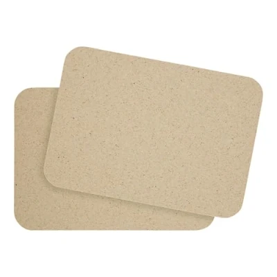 Abbildung von DIN A6 Karten Set Blanko zum Basteln und Selbstgestalten wahlweise mit runden Ecken oder Vintage Kontur 300 g/m² Kraftpapier Graspapier Tonkarton Fotokarton (Graspapier rund, 75 Karten)