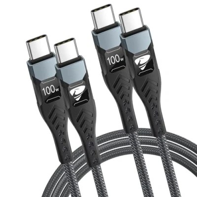 Abbildung von USB C auf Kabel 3M 2Pack Lang Schnellladekabel 100W 5A Typ Usbc to Handy Ladekabel für iPhone 15 16 Pro Max/Plus iPad Pro/Air MacBook Samsung Galaxy S23 S22 Ultra S21 S24