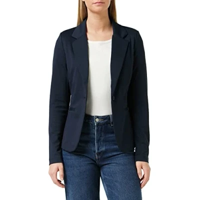 Abbildung von ICHI IHKATE BL Damen Blazer Kurzblazer Jacke Ein Knopf mit Stretch und Reverskragen, Größe:M, Farbe:Total Eclipse (14044)