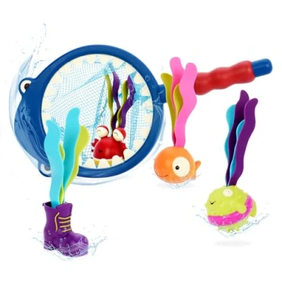 Abbildung von B. toys Hai Tauchspiel Badewannenspielzeug Wasserspielzeug, Badespielzeug für Pool und Badewanne zum Tauchen Spielzeug Kinder ab 3 Jahren