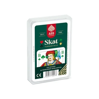 Abbildung von Ass Spielkartenfabrik 22570027 Thüringen Altenburger Skat Turnierbild, Kartenspiel im Plastiketui, Yellow