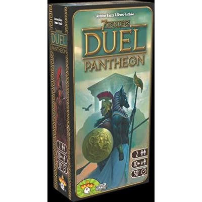 Abbildung von Repos Production, 7 Wonders Duel Pantheon, Erweiterung, Kennerspiel, Strategiespiel, 2 Spieler, Ab 10+ Jahren, 30+ Minuten, Deutsch
