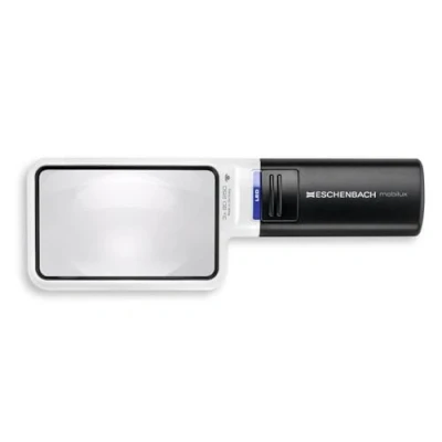 Abbildung von ESCHENBACH OPTIK Lupe Handlupe mit LED Beleuchtung mobiluxLED Vergrößerung: 3x Linsengröße: 90x54mm