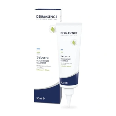 Abbildung von DERMASENCE Seborra beruhigende Gelcreme, 50 ml Talgregulierende und Hautpflege für die fettige zu Unreinheiten oder Akne neigende Haut auch therapiebegleitend mit Färberwaidextrakt