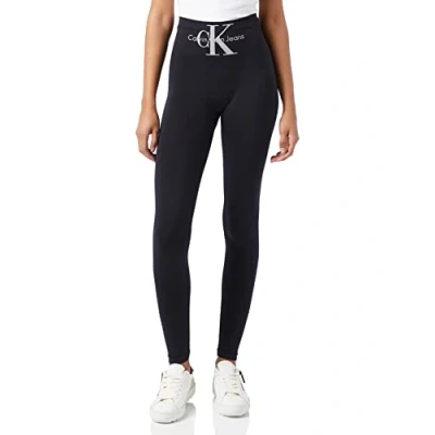 Abbildung von Calvin Klein Underwear Women Highwaist LOGO Leggings Strümpfe, Damen, Größe: Small, Black
