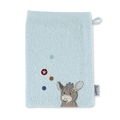 Abbildung von Sterntaler Waschhandschuh Esel Emmi, Größe: 21 x 15 cm, Mittelblau 7202070