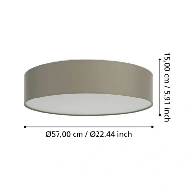 Abbildung von EGLO connect Romao Z LED Deckenlampe, Ø57cm, taupe