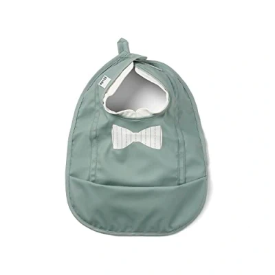 Abbildung von Elodie Details Baby Lätzchen mit Auffangschale Abwaschbar Skandinavisches Design Wasserdicht Pebble Green
