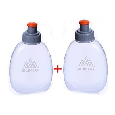Abbildung von AONIJIE 2 Stück 250ml/350ml/450ml/500ml/600ml Faltbarer BPA frei TPU Trinkflaschen Sportflasche (2pcs 170ML PP5)