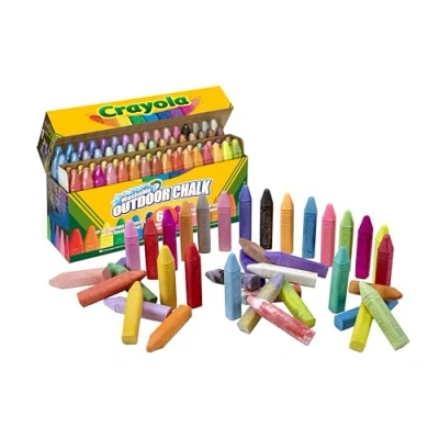 Abbildung von CRAYOLA Kreide Kinder, Farbenfrohe Straßenkreide Box mit 64 Stück für Strassen und Pflastersteine, Waschbare Malkreide Straße Kinder ab 4 Jahren