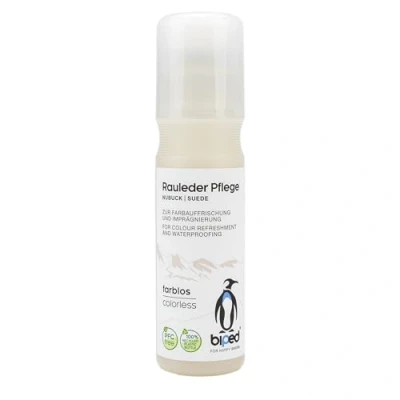 Abbildung von biped Rauleder Pflege zur Farbauffrischung, Schutz und Imprägnierung Wildleder, Velours Nubuk Pflegemittel Stick für Textilien TEX Materialien PFC frei 75 ml z2790(farblos)