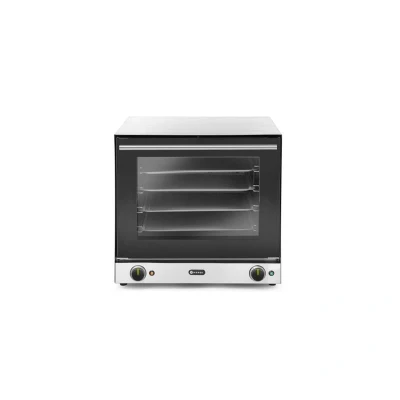 Abbildung von HENDI Heißluftofen 59,5 x 57 cm Timer 300&deg;C Glastür cool Touch Edelstahl 4 Tabletts 44 31,5 cm, Gastro Backwaren Ofen
