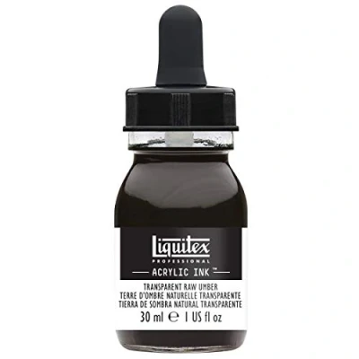 Abbildung von Liquitex 4260333 Ink Professional flüssige Acrylfarben, Tusche, 30 ml, hochpigmentierte Airbrushfarbe, Umbra Gebrannt