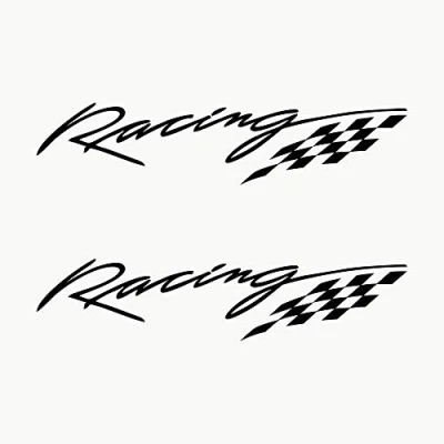 Abbildung von Autodomy Sport Tuning JDM OEM Rally Aufkleber Auto 2 Stück Racing Sticker Motorrad Widerstandsfähig gegen Regen und Sonne (Schwarz)