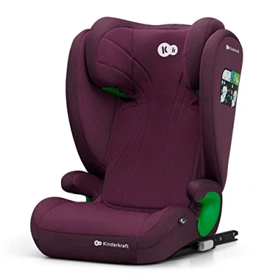 Abbildung von kk Kinderkraft JUNIOR FIX2 I SIZE Kindersitz 15 36kg, mit Isofix, Gruppe 2/3, 100 150 cm, Einstellbare Rückenlehne, Kopfstütze, spezielle Sicherheitssysteme, Leicht zu tragen, Burgund, 6.3 kg