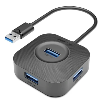 Abbildung von BENFEI 4 Port USB 3.0 Hub, Verteiler 5Gbps Mehrfachstecker A Splitter für Maus Tastatur Flash Laufwerk U Disk Drucker, kompatibel mit Laptop Desktop PC Xbox PS5 und Meh