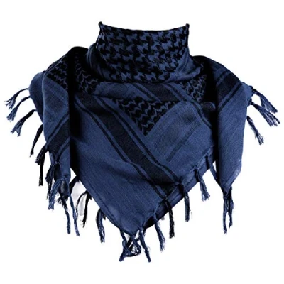 Abbildung von FREE SOLDIER Halstuch/Kopftuch Shemagh,100% Baumwolle Pali Tuch Schals Unisex,Blau,110 * 110cm