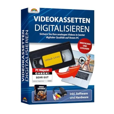 Abbildung von Videokassetten digitalisieren analog Audio und Video Konverter VHS Kassetten von jeder analogen Quelle VHS, VCR, DVD Rekorder für Windows 11 / 10 8 7