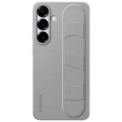 Abbildung von Samsung Standing Grip Silikon Back Cover Grau Galaxy S25+