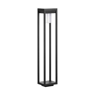 Abbildung von EGLO Outdoor Stehlampe Martano, Solar Außenlampe mit Bewegungsmelder, Außenleuchte Sensor, Garten Wegeleuchte aus Aluminium in schwarz und Kunststoff Weiß, Außen Solarlampe IP44