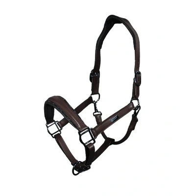 Abbildung von Equestrian Stockholm SS&#039;24 Modern Breeze Glimmer Brown Anatomic Leather Halter