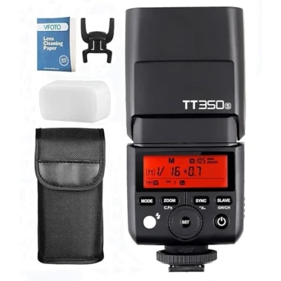 Abbildung von Godox TT350S 2,4 G HSS 1/8000s TTL II GN36 Blitz Blitzlichtkamera Kompatibel für Sony A7R A7S A7RII A6300 A6000 DSLR Kamera