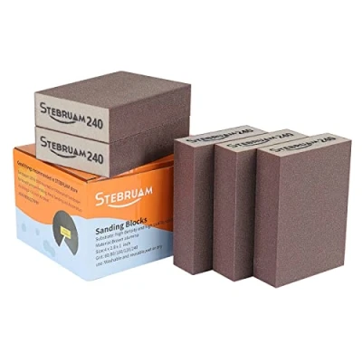 Abbildung von 5 PCS Schleifschwamm,grob/mittel/fein/superfein 240 Körnung Spezifikationen Schleifpads Sortiment für Holz Metall Wandschaum Trockenbau
