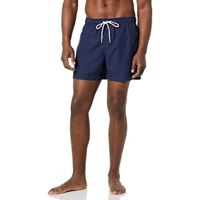 Abbildung von Amazon Essentials Herren 13cm Badehose mit Netzfutter, Boardshorts zum Schwimmen und für den Strand, Marineblau, 3XL