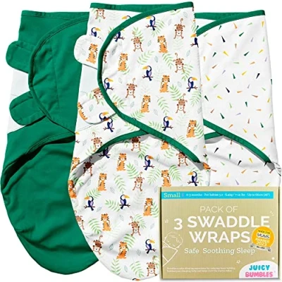 Abbildung von Pucksack Baby 0 3 Monate 3er Set Pucktuch Babydecke Baumwolle 100% Unerlässliche Erstausstattung als Decke Neugeborenen Mädchen und Jungen