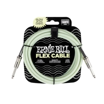 Abbildung von Ernie Ball Flex Gitarrenkabel gerade/gerade 3 m (10 ft) leuchtet im Dunkeln
