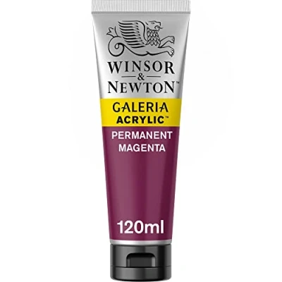 Abbildung von Winsor &amp; Newton 2131488 Galeria Acrylfarbe, hohe Pigmentierung, lichtecht, buttrige Konsistenz, 120 ml Tube Permanentmagenta