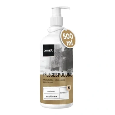Abbildung von Conditioner für Hunde &amp; Katzen 500ml Spülung Mit Kokosöl Avocadoöl Langhaar Kurzhaar Bei Juckreiz, Geruch trockene Haut Schonende Fellpflege Kätzchen Welpen Ohne Parfüm