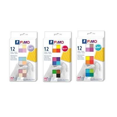 Abbildung von Staedtler FIMO Soft ofenhärtende Modelliermasse (Brilliant, 36 Blöcke Farbmix)