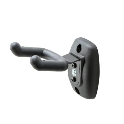 Abbildung von K&amp;M 16590 Universal Ukulele Wandhalter Schwarz starre Gabel doppelte Befestigung aus Stahl und Kunststoff