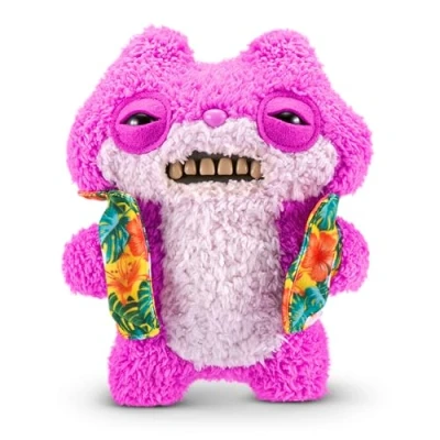 Abbildung von Fuggler Vacay Vibes von ZURU, Funny Ugly Monster, Plüsch, zum Sammeln, Spielzeug (Sketchy Squirrel pink)