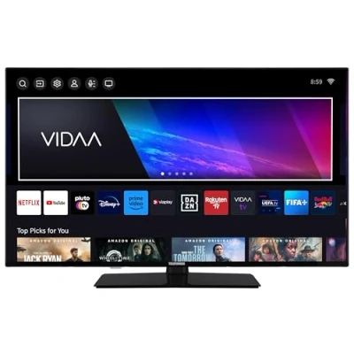 Abbildung von Telefunken Fernseher 43 Zoll Smart TV VIDAA XU43VP750M 4K UHD, HDR mit Dolby Vision, Triple Tuner und 6 Monate HD+ inkl., LED schwarz