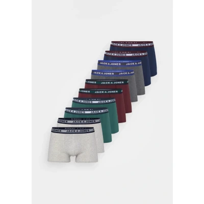 Abbildung von Jack &amp; Jones 10 PACK Panties, Herren, Größe: Medium, Dark grey melange/sea moss/port